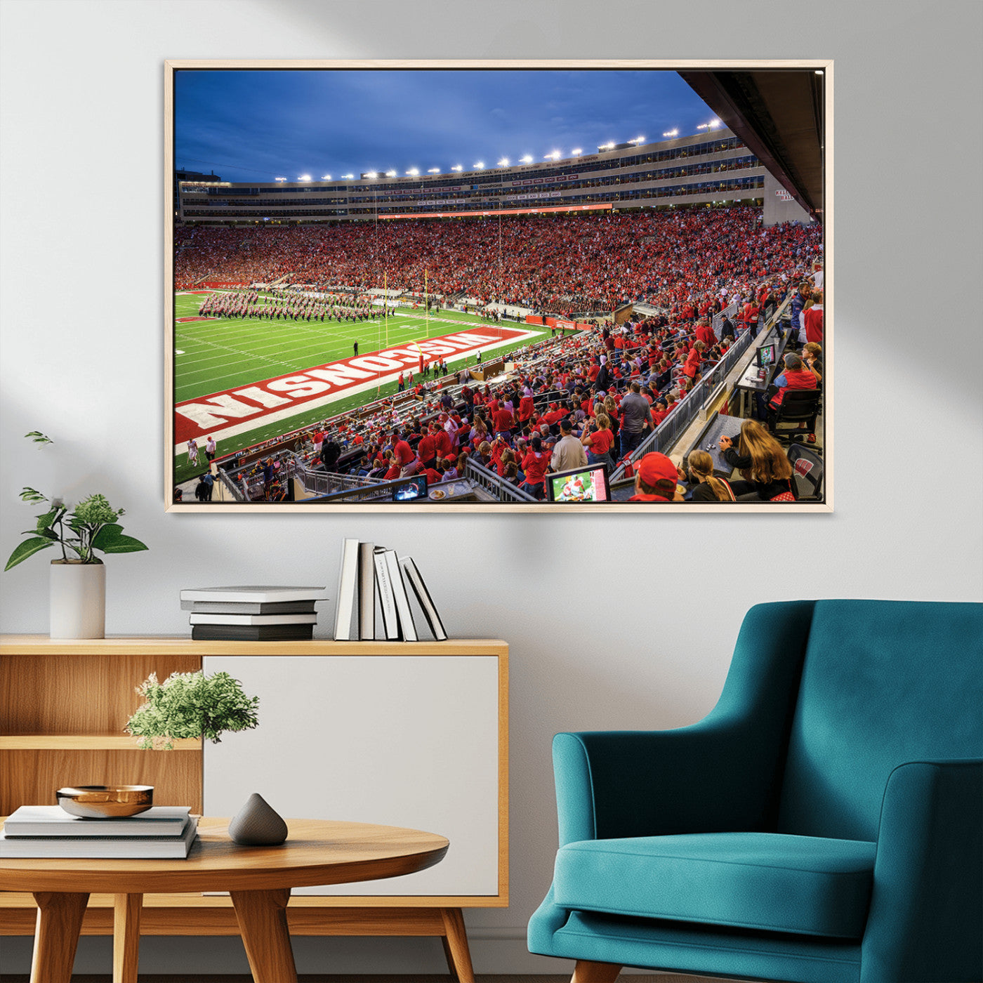 MGV-FC-36X24 - Wisconsin Badgers Football Team Print - Madison Camp Randall Stadium Wall Art, Wisconsin Badgers