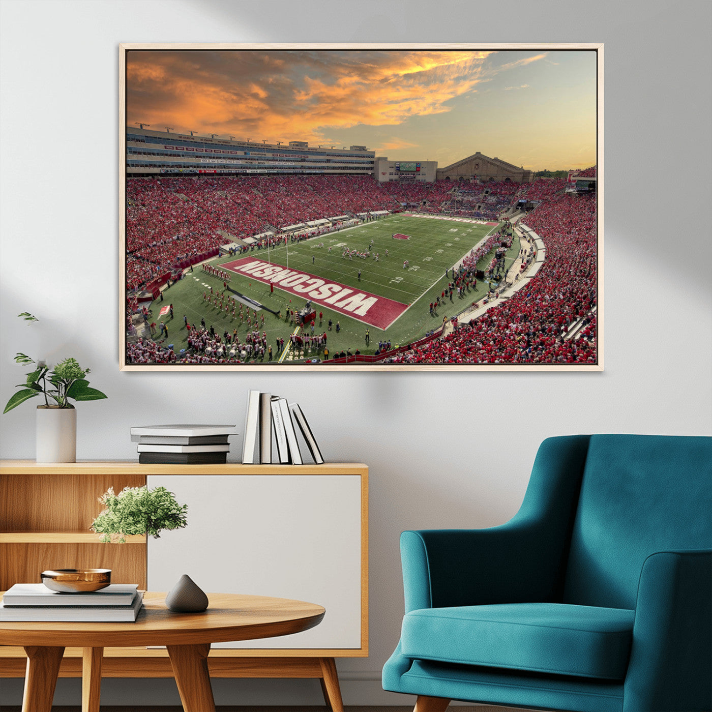 41472-MGV-CV-36X24-Camp Randall Stadium Wisconsin Badgers Large Wall Art Canvas Print | College Football Stadium Wall