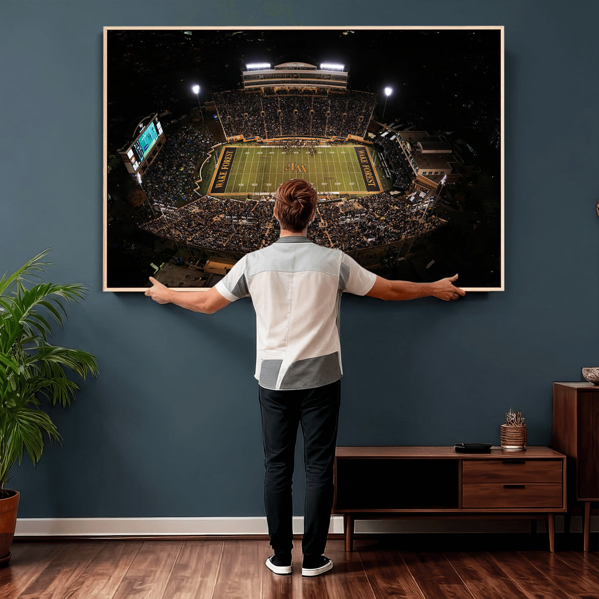 20605-MGV-CV-36X24 - Wake Forest University Demon Deacons Canvas Print, Football Team Wall Art