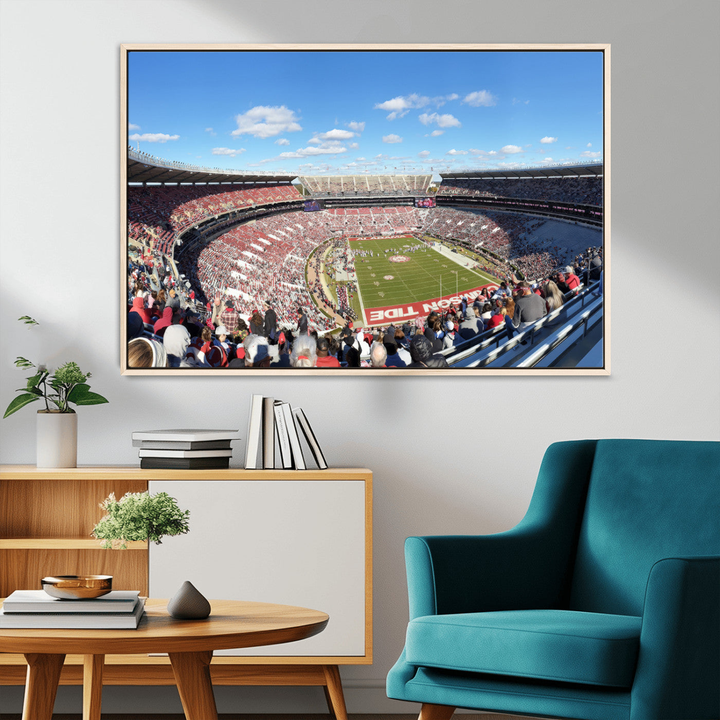 MGV-FC-36X24 - University of Alabama Crimson Tide Print Wall Art - Tuscaloosa Bryant-Denny Stadium Wall Art Canvas