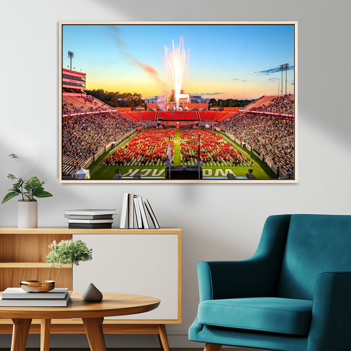 MGV-FC-36X24 - North Carolina State University Canvas Print, North Carolina State University Wolfpack Football Team