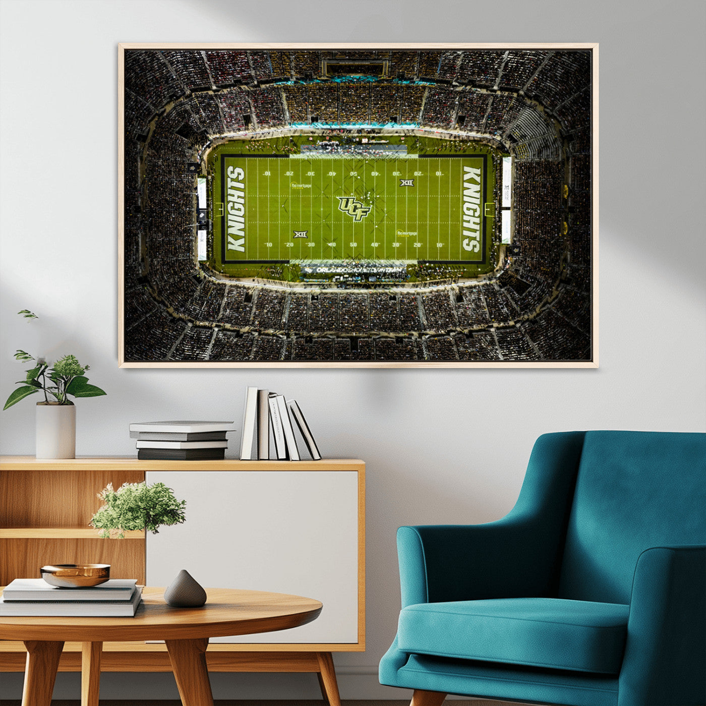 MGV-FC-36X24 - UCF Knights Football Team Print - Orlando FBC Mortgage Stadium Wall Art, UCF Knights Canvas Print