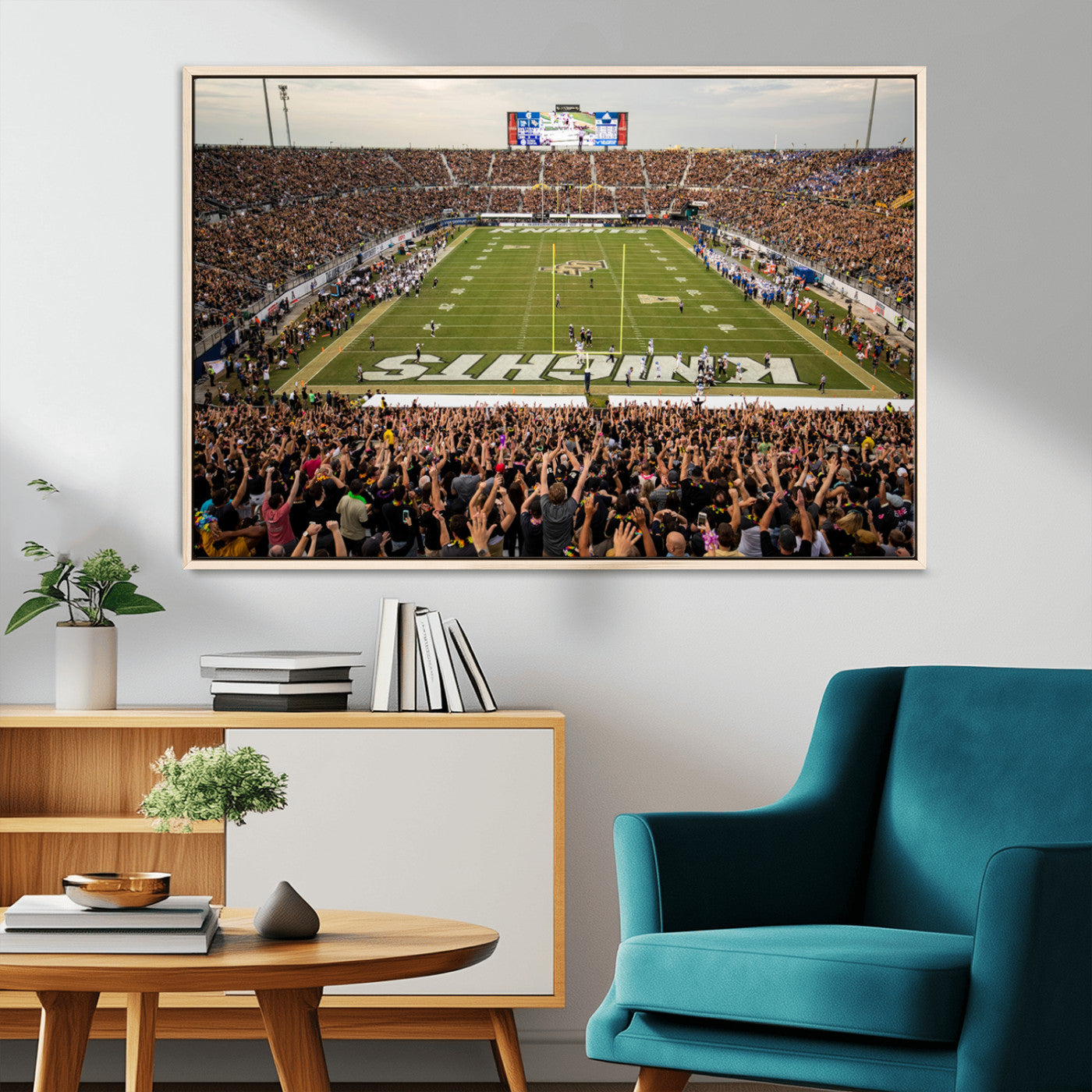 MGV-FC-36X24 - UCF Knights Football Team Print - Orlando FBC Mortgage Stadium Canvas Print