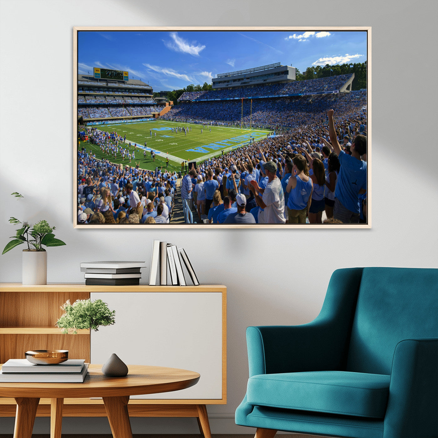 MGV-FC-36X24 - University of North Carolina Tar Heels Team Canvas Print - Chapel Hill Kenan Memorial Stadium Wall