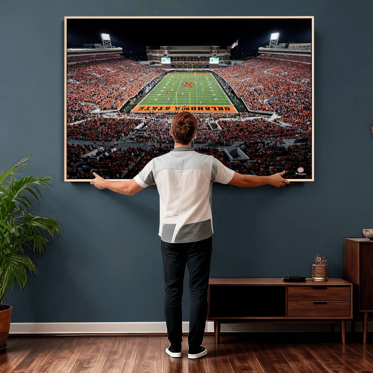 81675-MGV-CV-36X24 - Oklahoma State Cowboys Canvas Print, Football Team Print