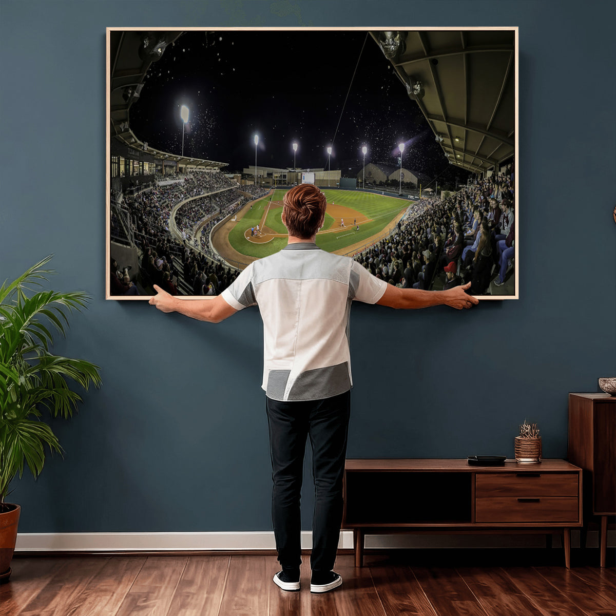 10262-MGV-CV-36X24 - Olsen Field at Blue Bell Park - Texas A&M Aggies Baseball Stadium Wall Art Canvas Print