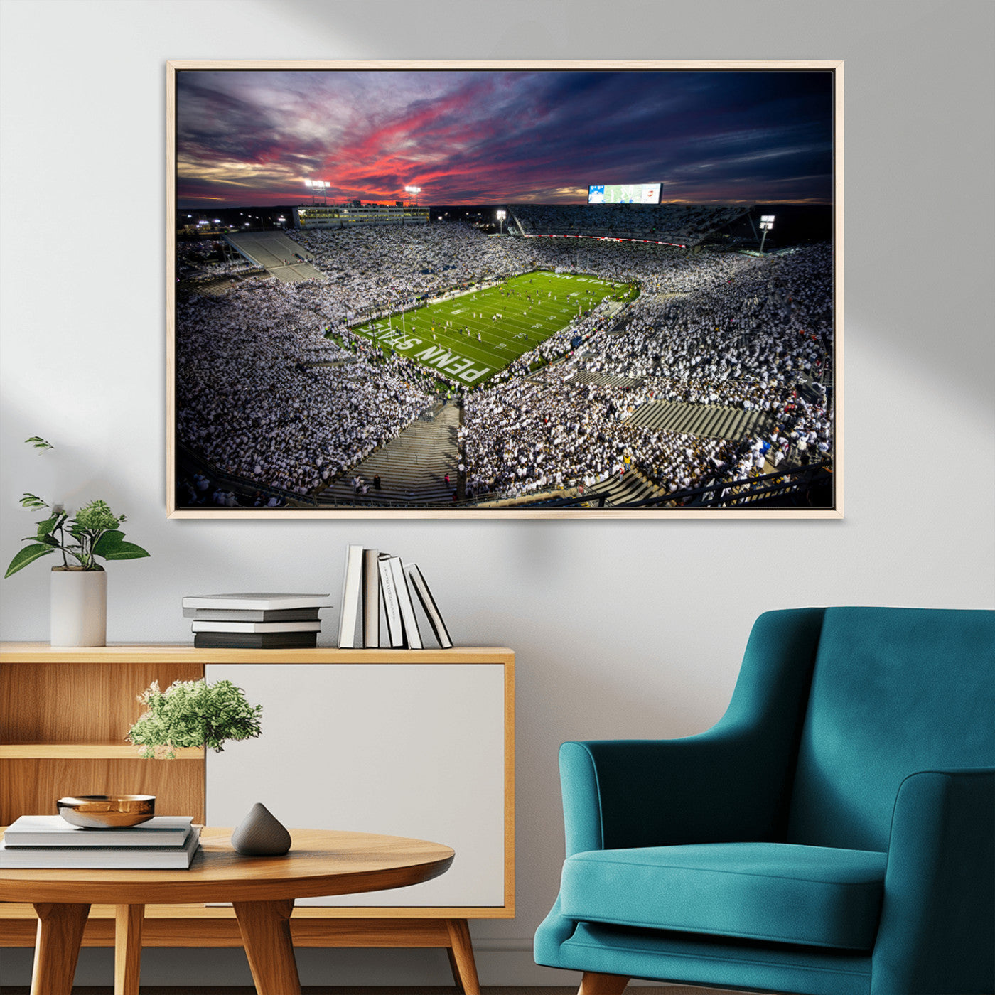 MGV-FC-36X24 - Penn State Nittany Lions Football Team Print - University Park Beaver Stadium Art Canvas Print