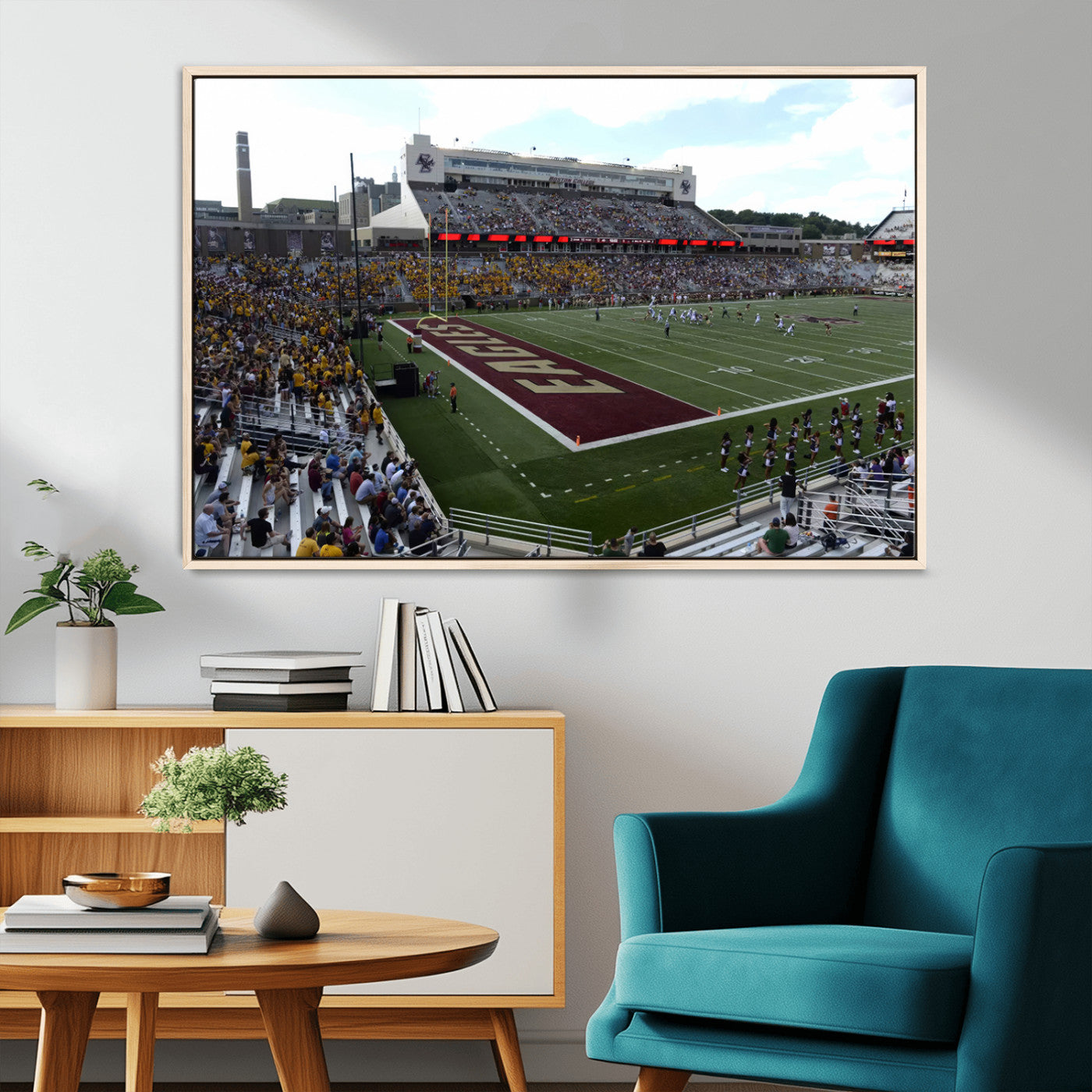 MGV-FC-36X24 - Boston College Eagles Football Team Print - Boston Alumni Stadium Wall Art Canvas Print