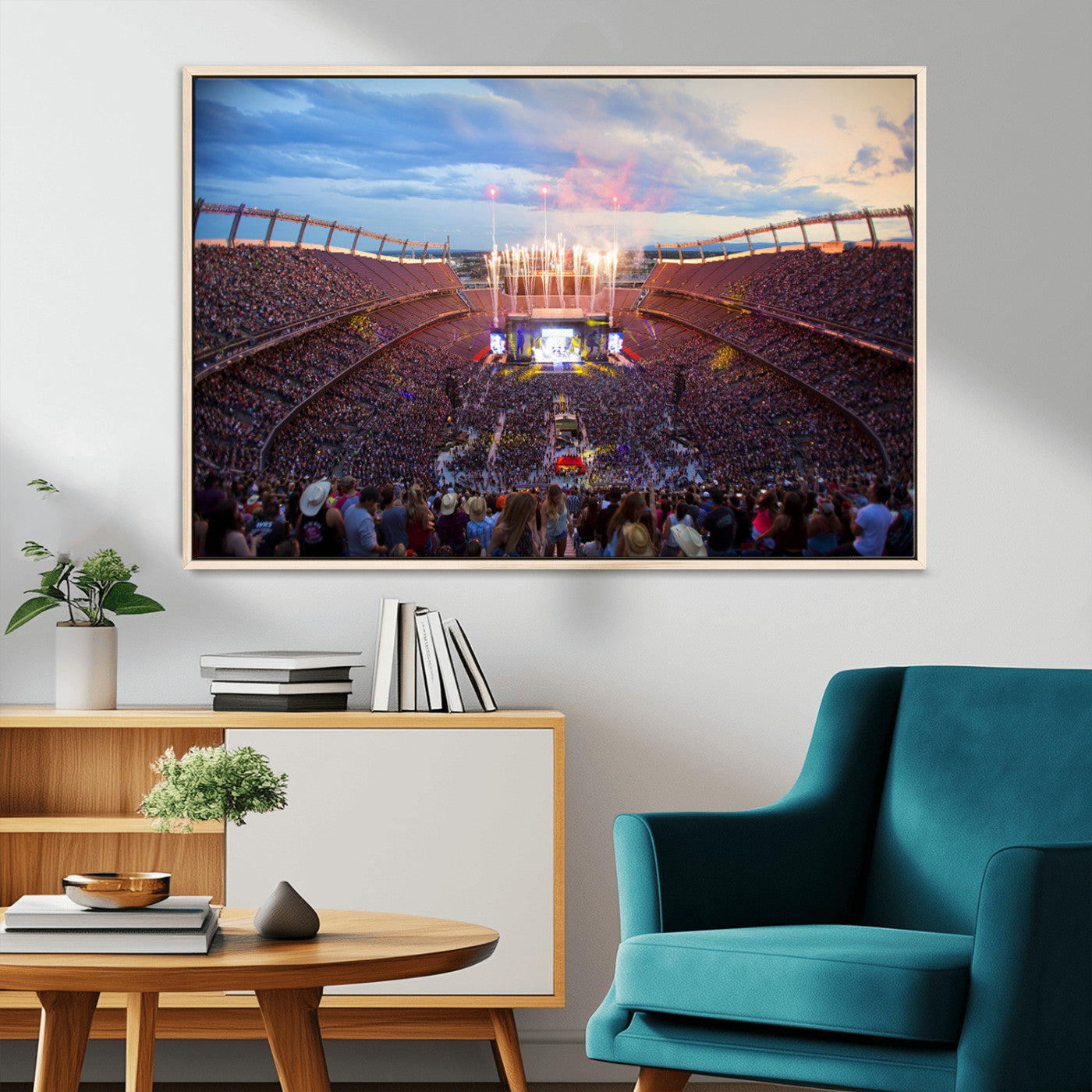 MGV-FC-36X24 - Denver Broncos Football Team Print Canvas- Empower Field at Mile High Stadium Wall Art Canvas Print