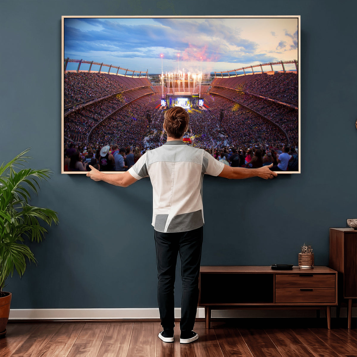 24689-MGV-CV-36X24 - Denver Broncos Football Team Print Canvas, Empower Field