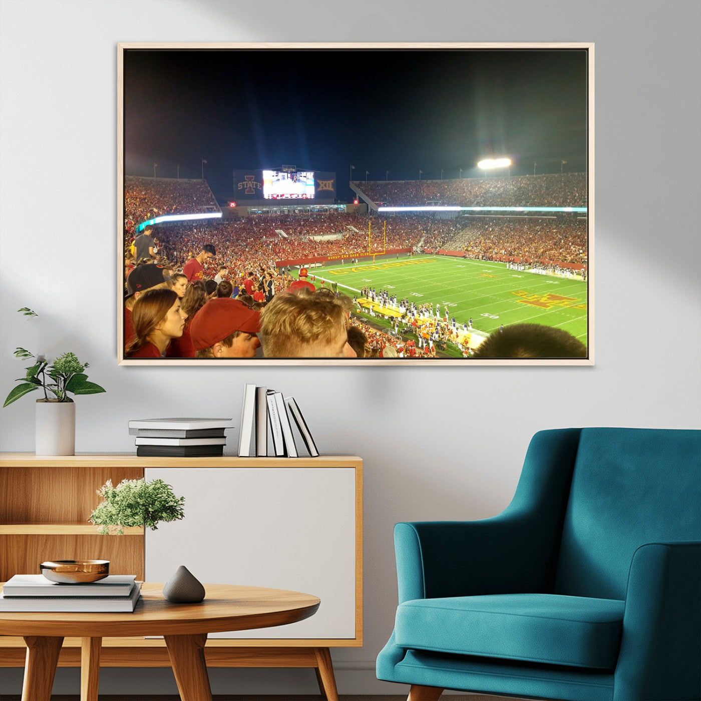 MGV-FC-36X24 - Iowa State University Cyclones Art Print, Football Team Print - Jack Trice Stadium Ames Wall Art