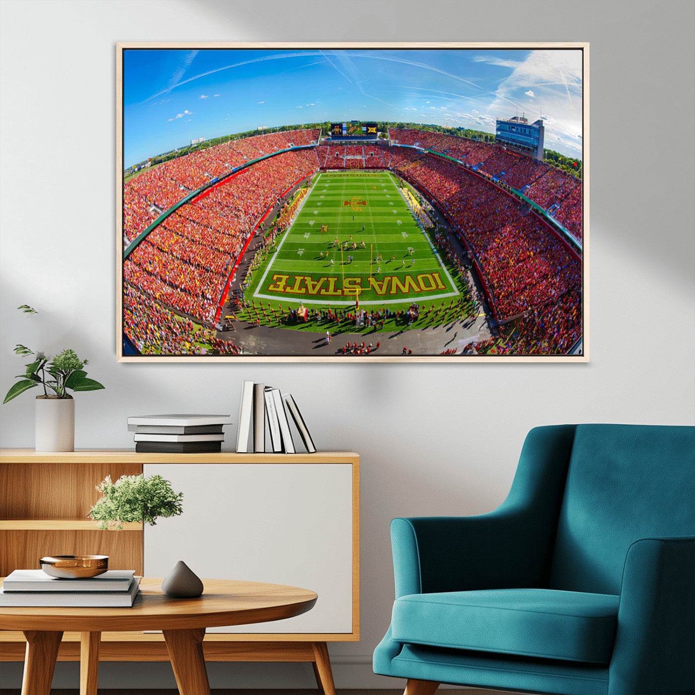 MGV-FC-36X24 - Iowa State University Cyclones Football Team Print - Ames Jack Trice Stadium Art Canvas Print