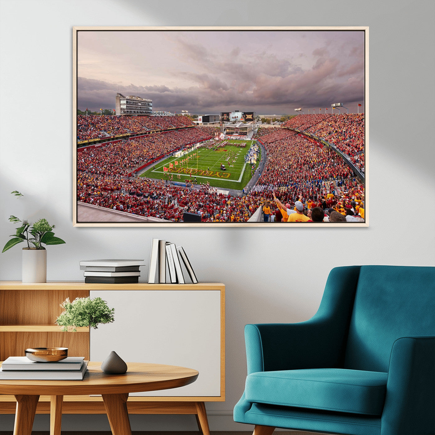 MGV-FC-36X24 - Iowa State University Cyclones Football Team Print - Ames Jack Trice Stadium Wall Art Canvas Print