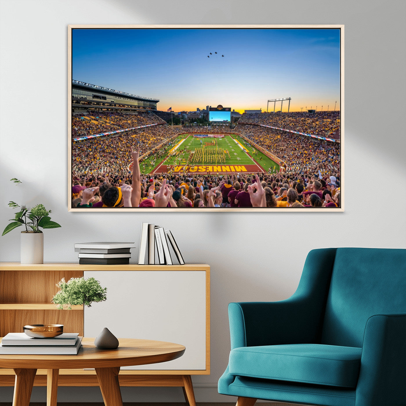 MGV-FC-36X24 - University of Minnesota Golden Gophers Art Print, Football Team Print - Minneapolis Huntington Bank
