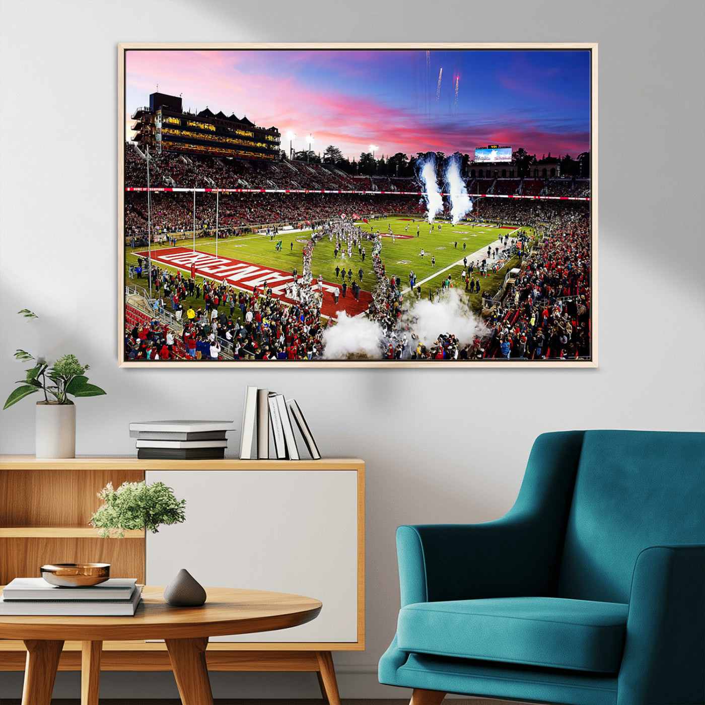 MGV-FC-36X24 - Stanford University Cardinal Football Team Print - Stanford Stadium Wall Art Canvas Print