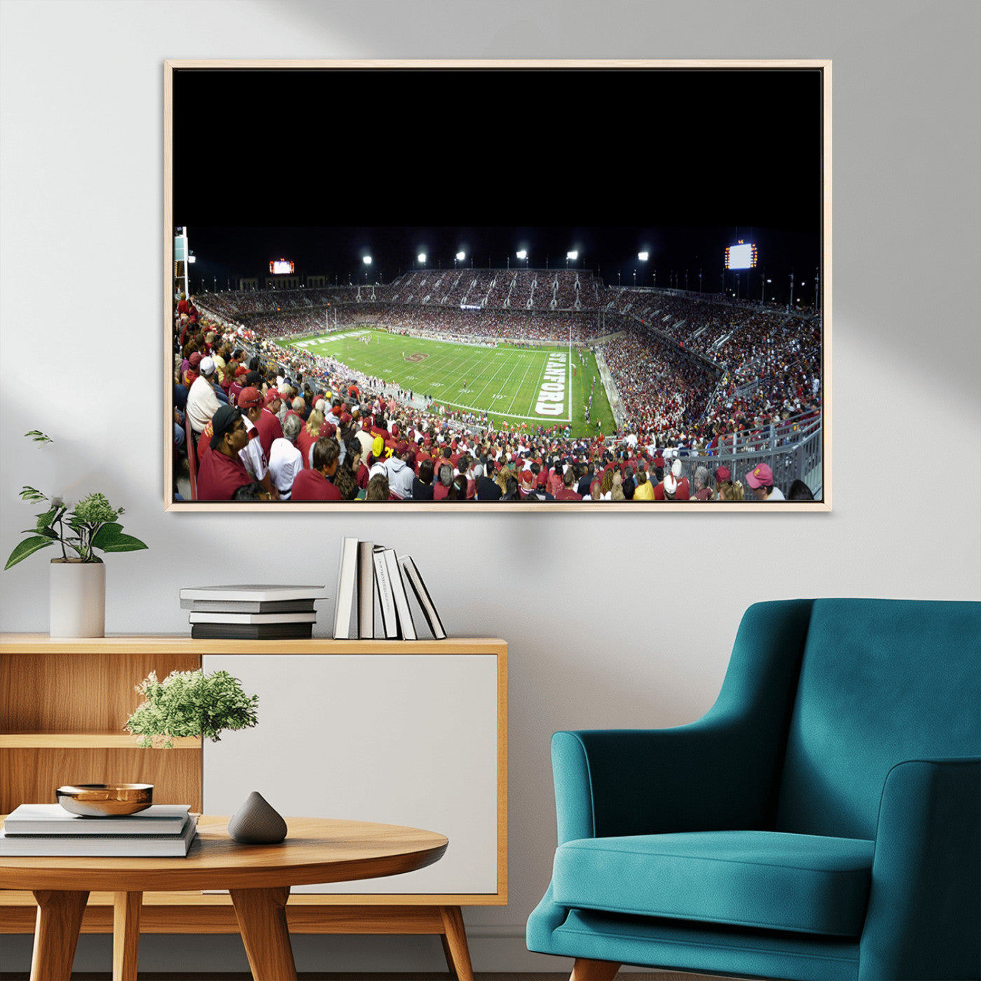 MGV-FC-36X24 - Stanford University Cardinal Football Team Print - Stanford Stadium Wall Art Canvas Print