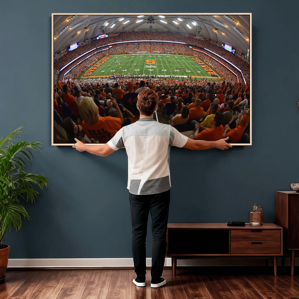 43291-MGV-CV-36X24 - Syracuse University Orange Football Canvas Print, Football Team Print - Syracuse JMA Wireless Dome