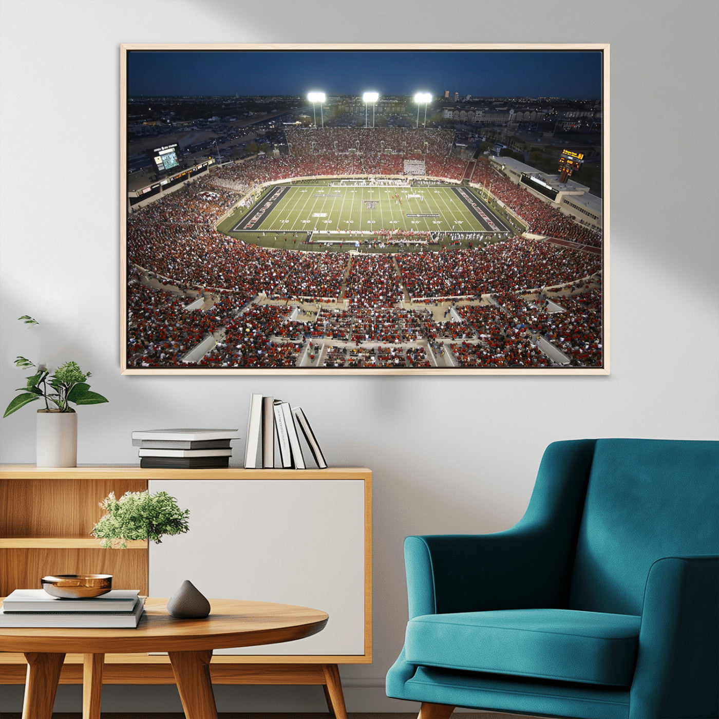 MGV-FC-36X24 - Texas Tech Red Raiders Football Team Print - Lubbock Jones AT&T Stadium Wall Art Canvas Print