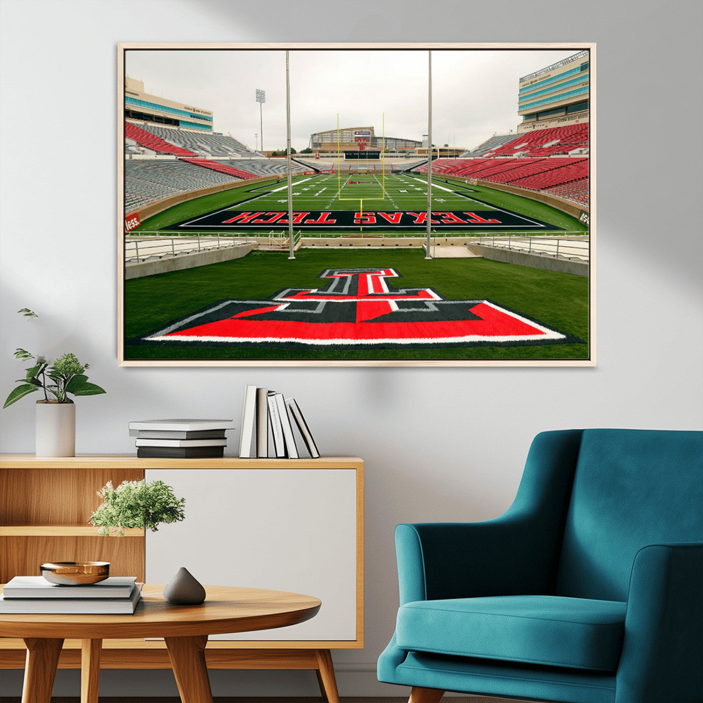 MGV-FC-36X24 - Texas Tech Red Raiders Football Team Print - Lubbock Jones AT&T Stadium Wall Art Canvas Print