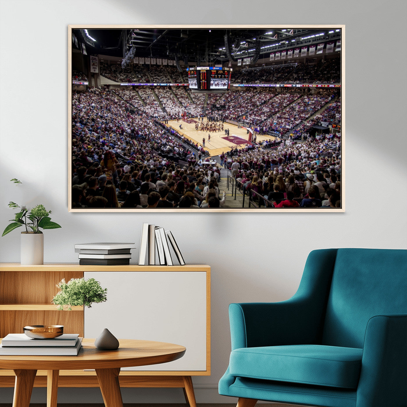 MGV-FC-36X24 - University of Nebraska Cornhuskers Basketball Team Print - Lincoln Red Arena Wall Art Canvas Print