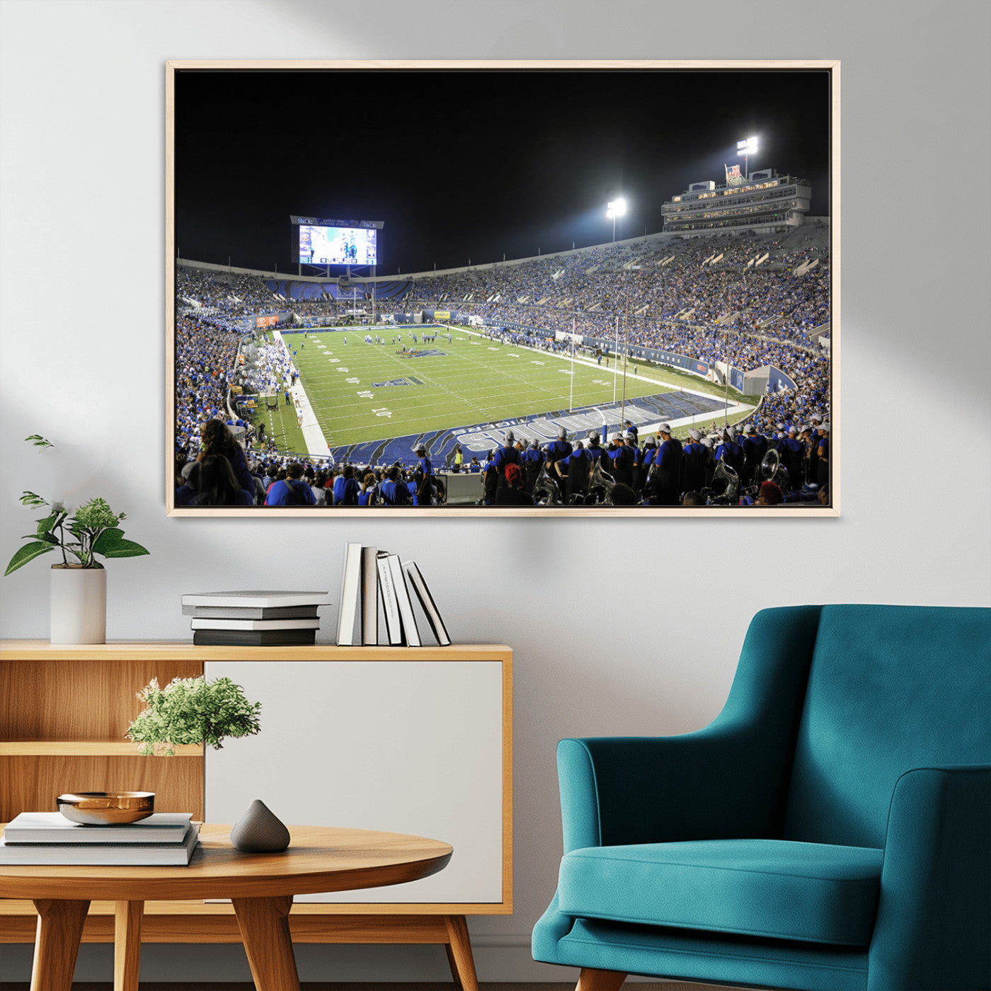 MGV-FC-36X24 - University of Memphis Tigers Football Team Print - Memphis Simmons Bank Liberty Stadium Wall Art