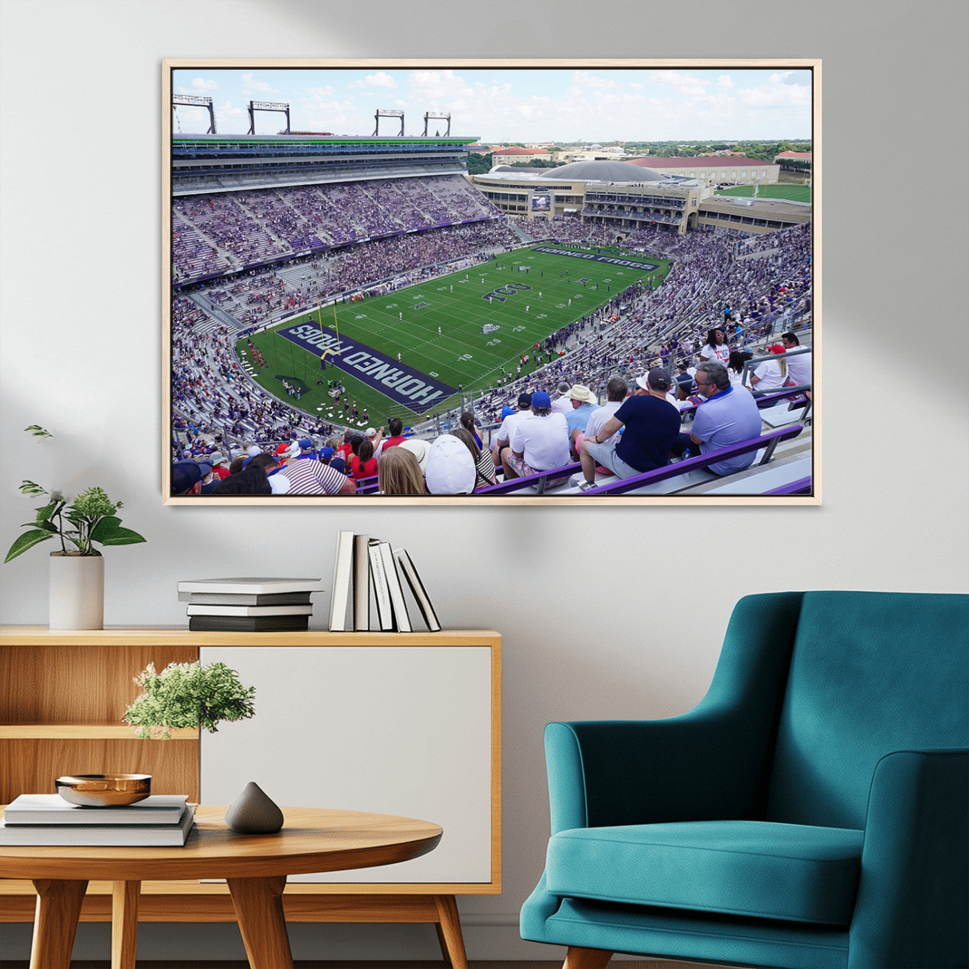 MGV-FC-36X24 - The Texas Christian University TCU Horned Frogs Football Team Print - Fort Worth Amon G. Carter