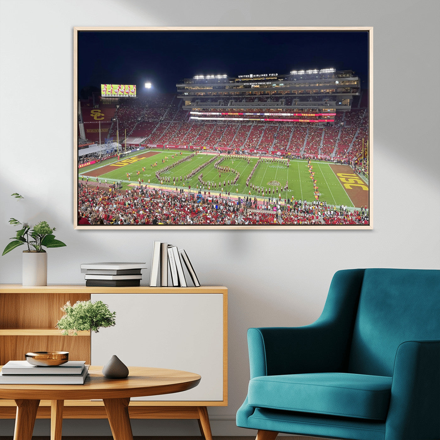 MGV-FC-36X24 - The University of Southern California USC Trojans Football Team Print - Los Angeles Memorial