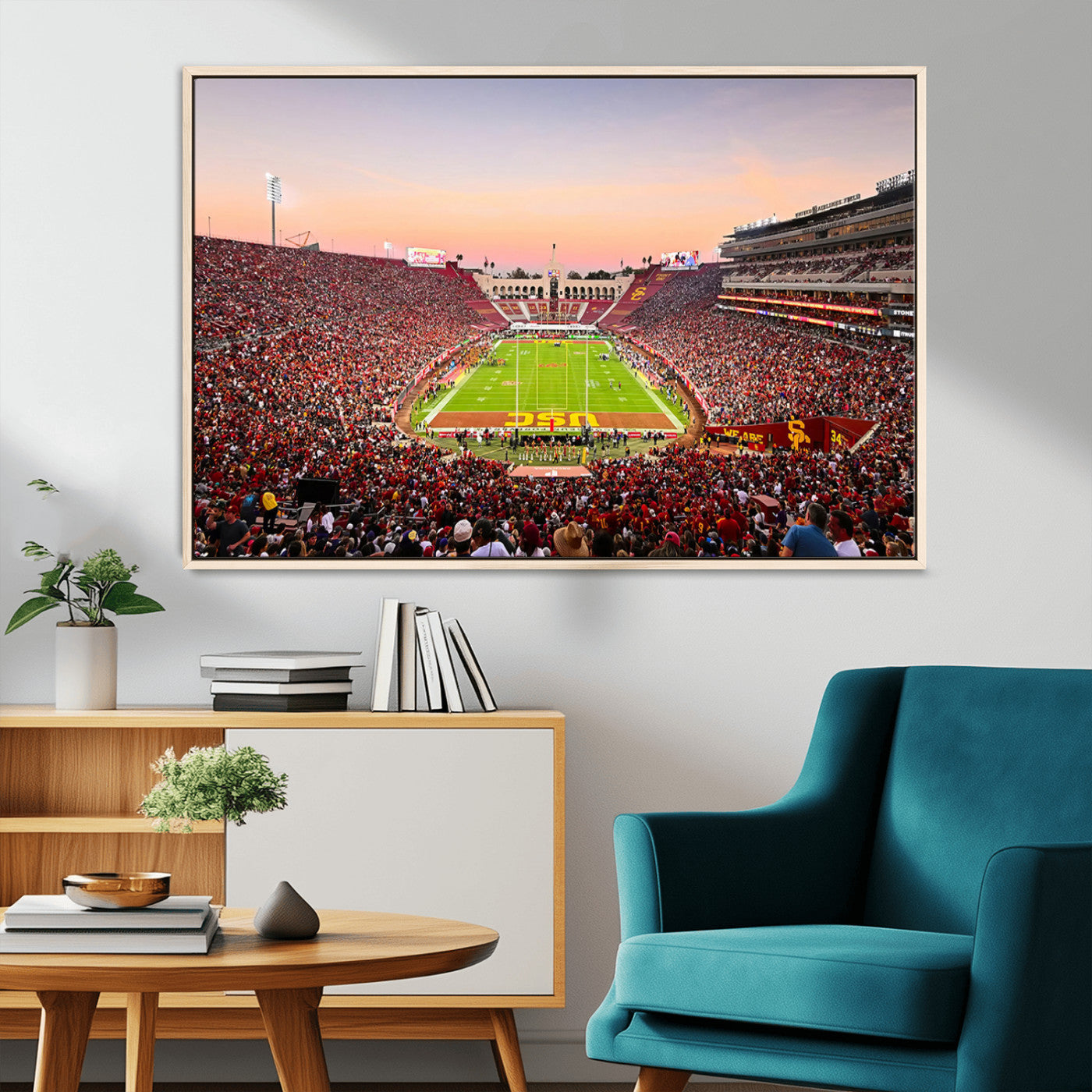 MGV-FC-36X24 - The University of Southern California USC Trojans Football Team Print - Los Angeles Memorial