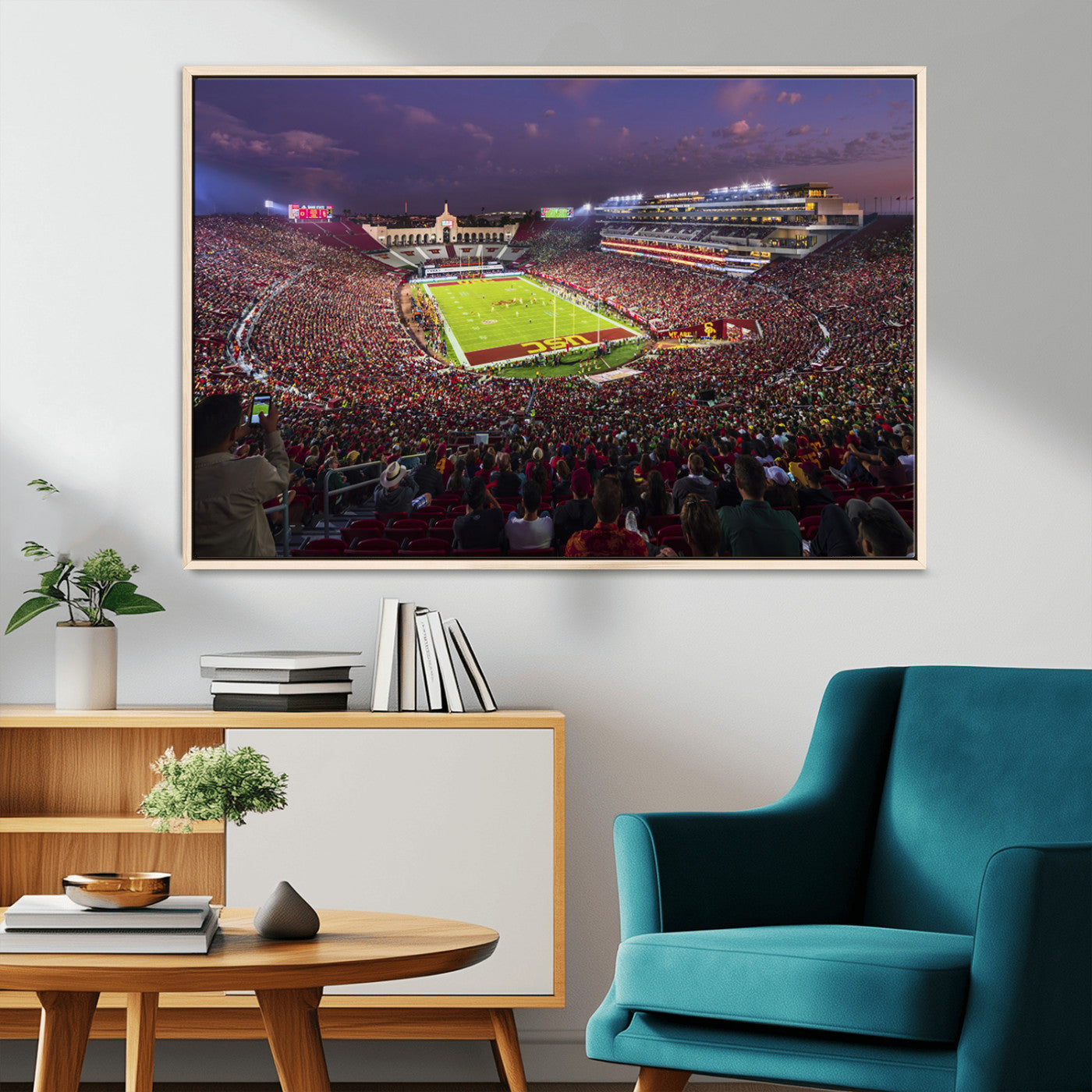 MGV-FC-36X24 - The University of Southern California USC Trojans Football Team Print - Los Angeles Memorial