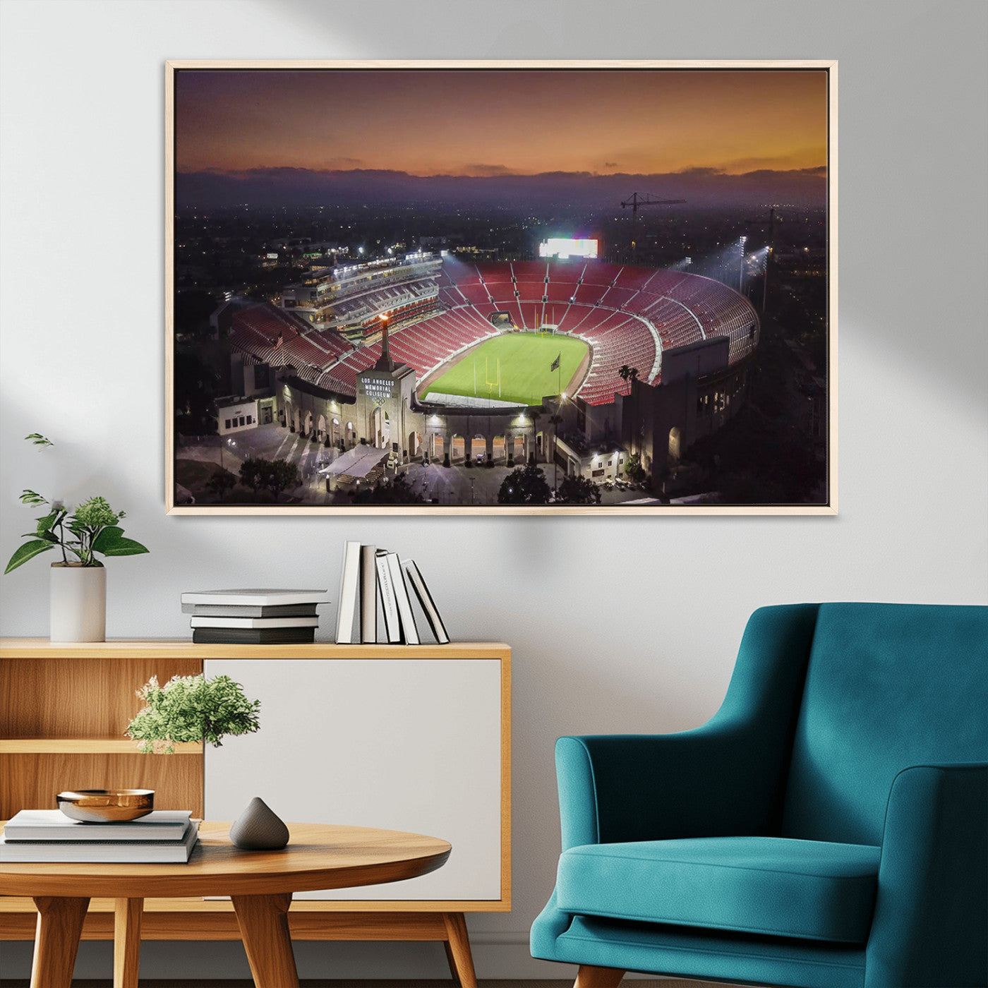 MGV-FC-36X24 - The University of Southern California USC Trojans Football Team Print - Los Angeles Memorial