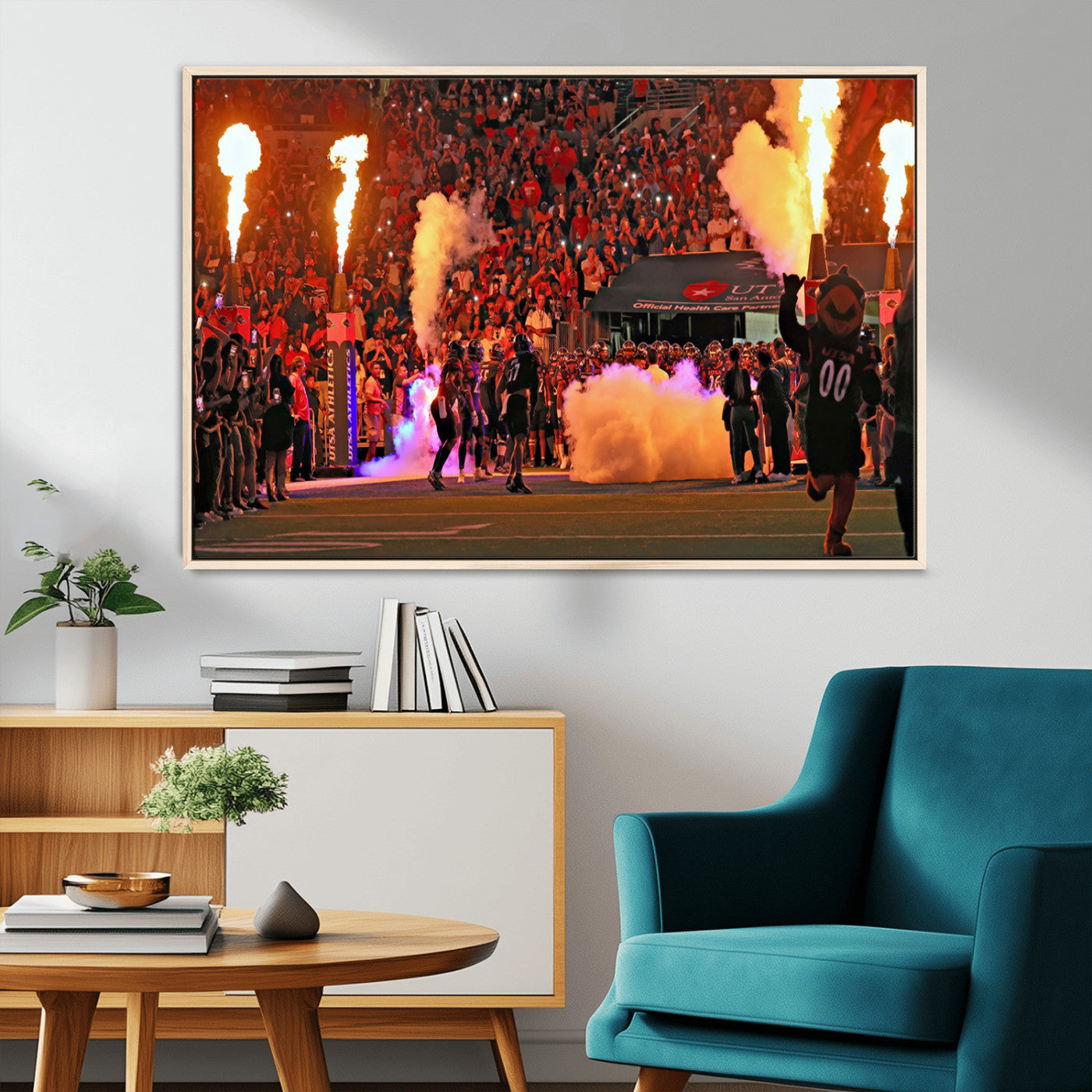 MGV-FC-36X24 - The University of Texas at San Antonio Roadrunners Football Team Print - San Antonio Alamodome Wall