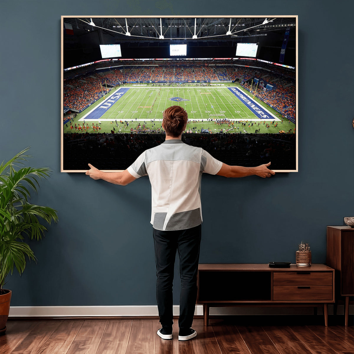 98617-MGV-CV-36X24 - The University of Texas at San Antonio Roadrunners Football Team Print, San Antonio Alamodome