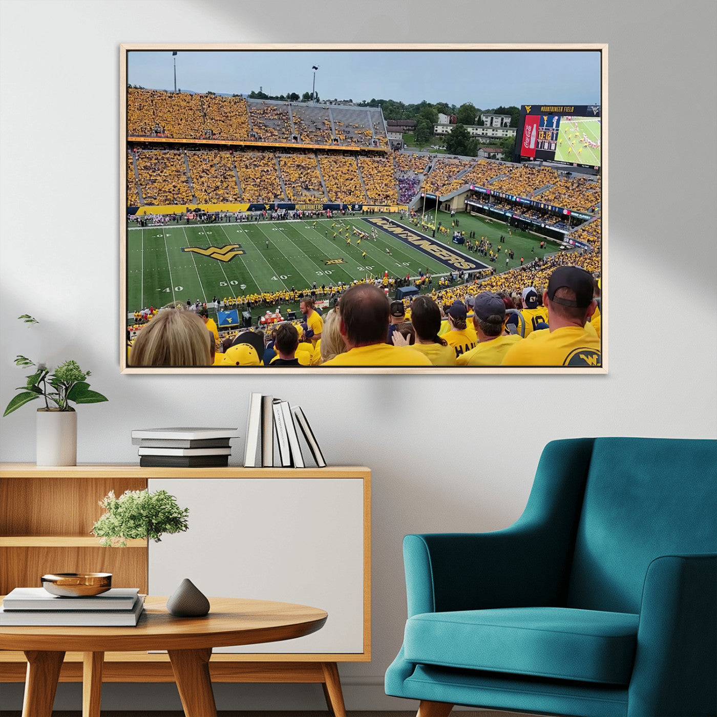 MGV-FC-36X24 - Puskar Stadium Canvas Print Wall Art - Morgantown Print - West Virginia University Mountaineers