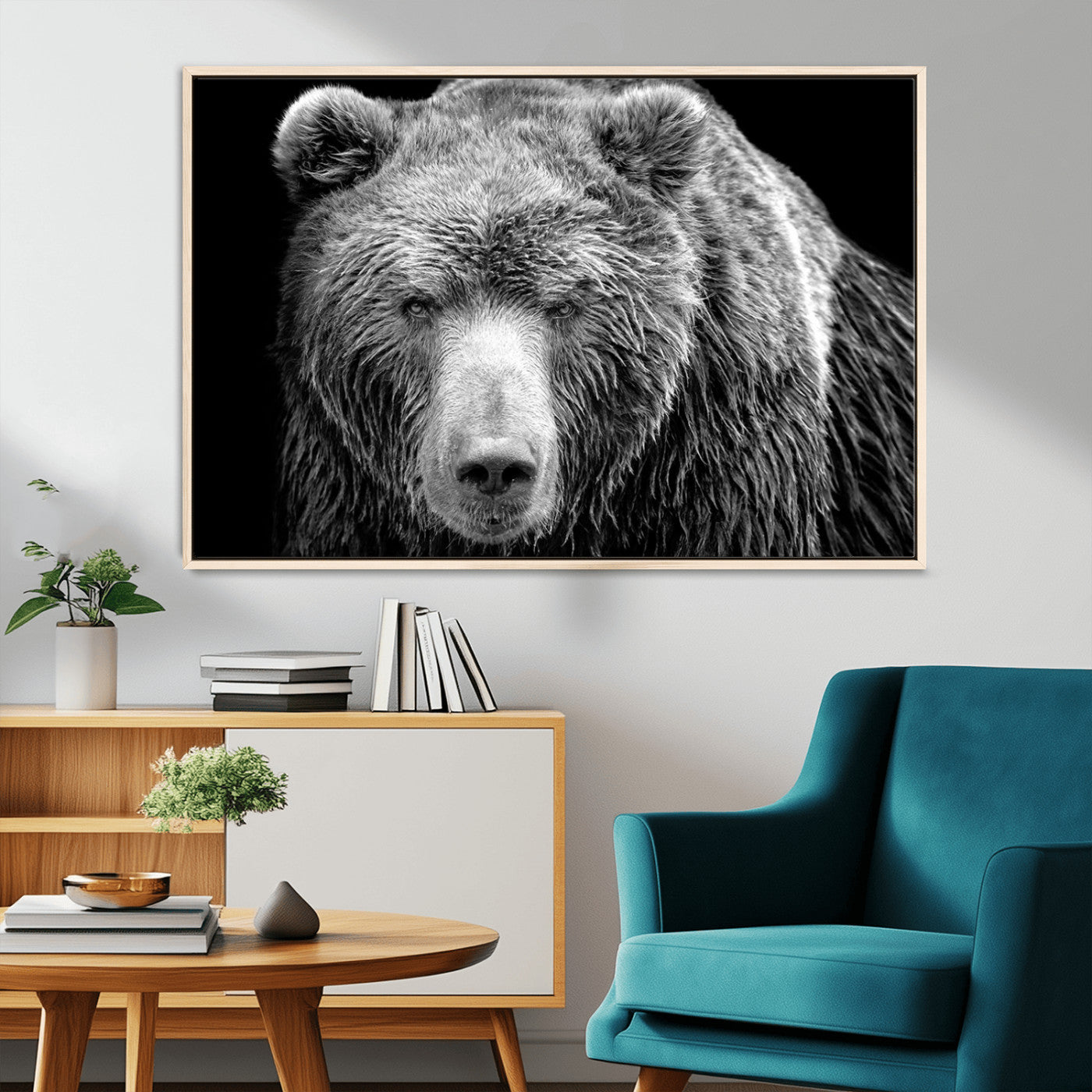 MGV-FC-36X24 - 399 Grizzly Bear Canvas Print | Ready to Hang Wall Art | Rustic Farmhouse & Cabin Decor | Wildlife