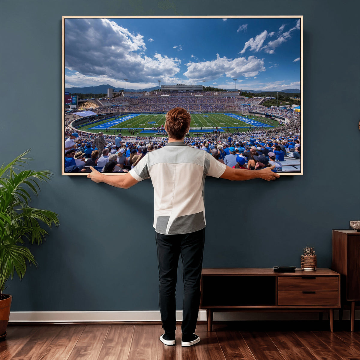 59281-MGV-CV-36X24 - Air Force Falcons Football Team Print, Colorado Springs