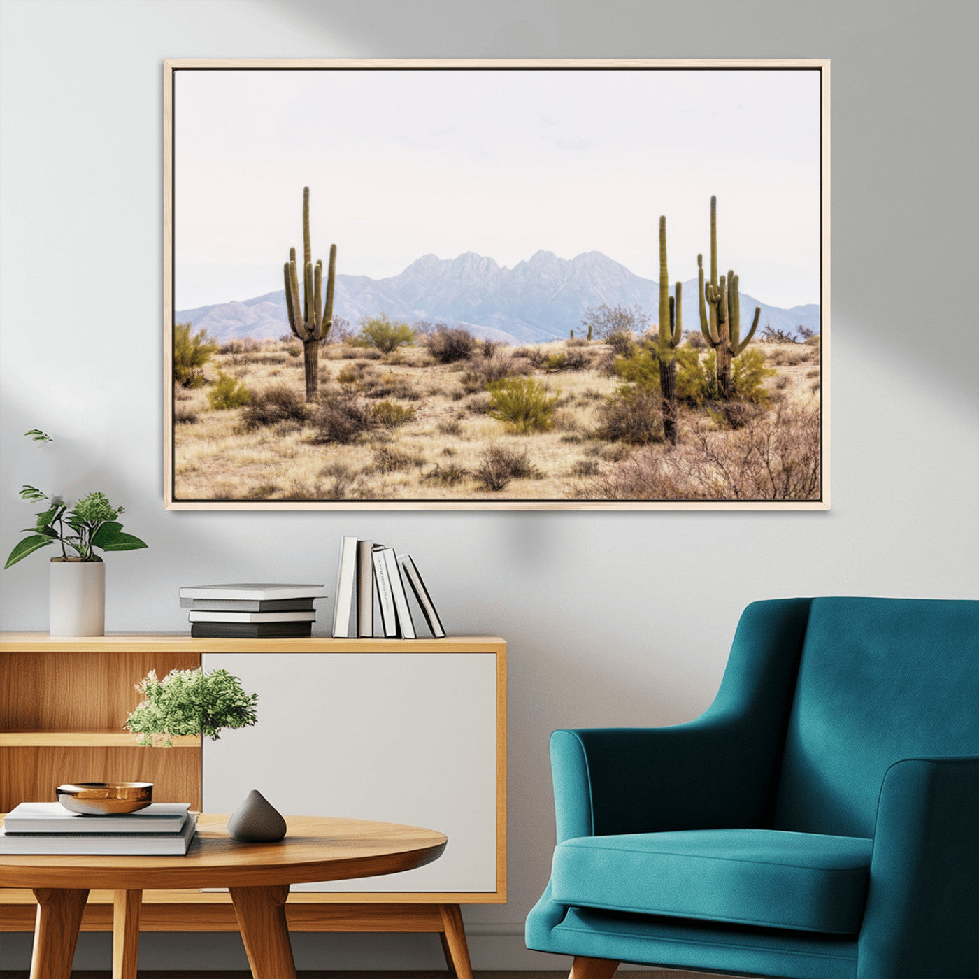MGV-FC-36X24 - Arizona Desert Wall Art Print | Arizona Desert Canvas Print with Saguaro Cacti | Southwestern