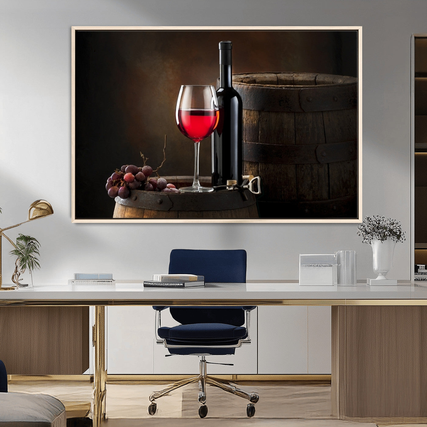 MGV-FC-36X24 - Red Wine and Bottle Canvas Print