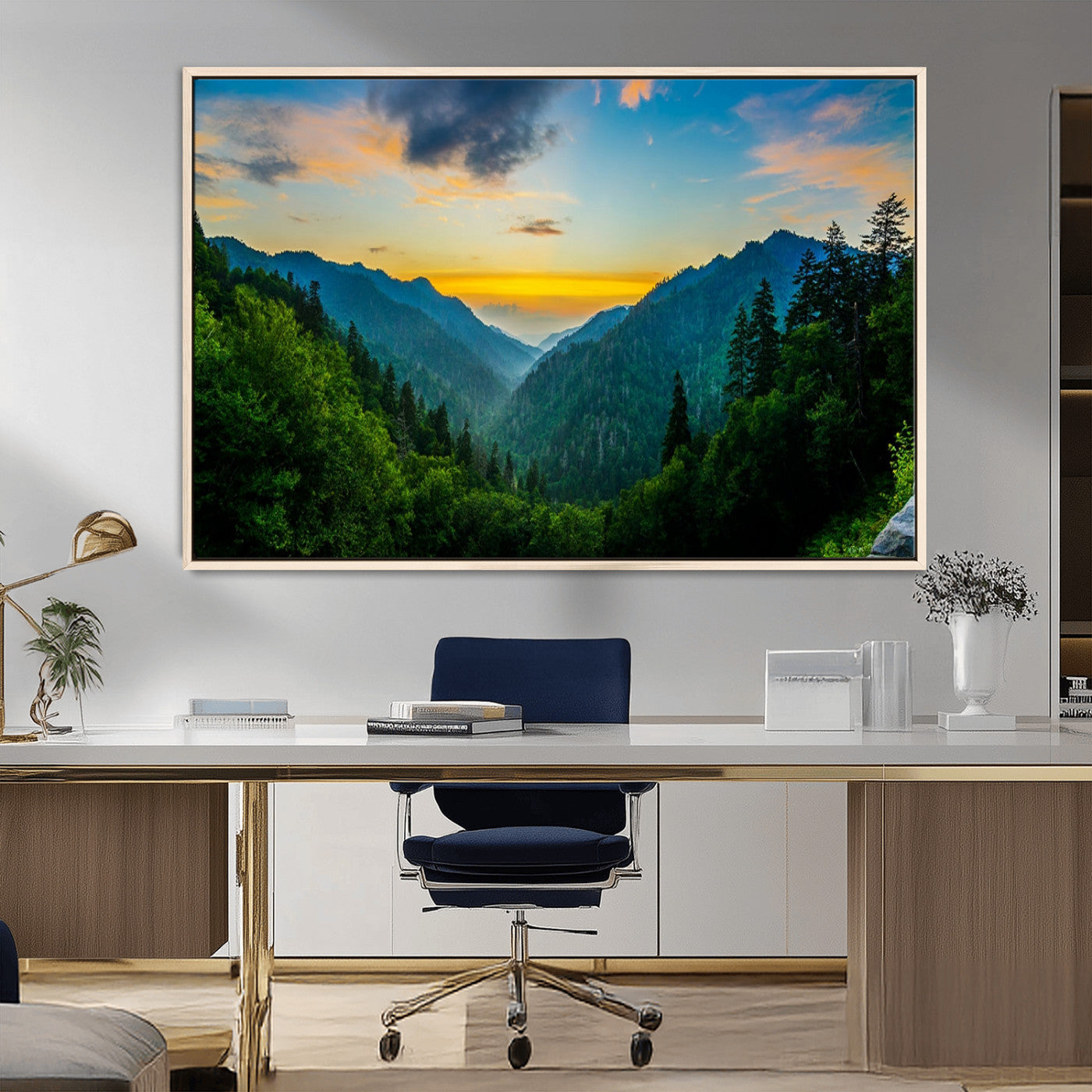 MGV-FC-36X24 - Green Forest Wall Art Canvas Print