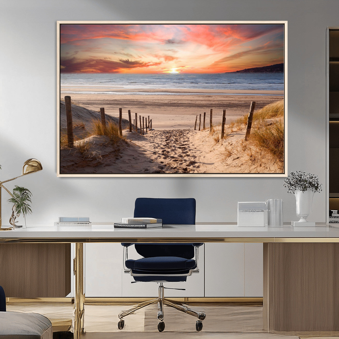 MGV-FC-36X24 - Sunset on the Sea Wall Art Canvas Print
