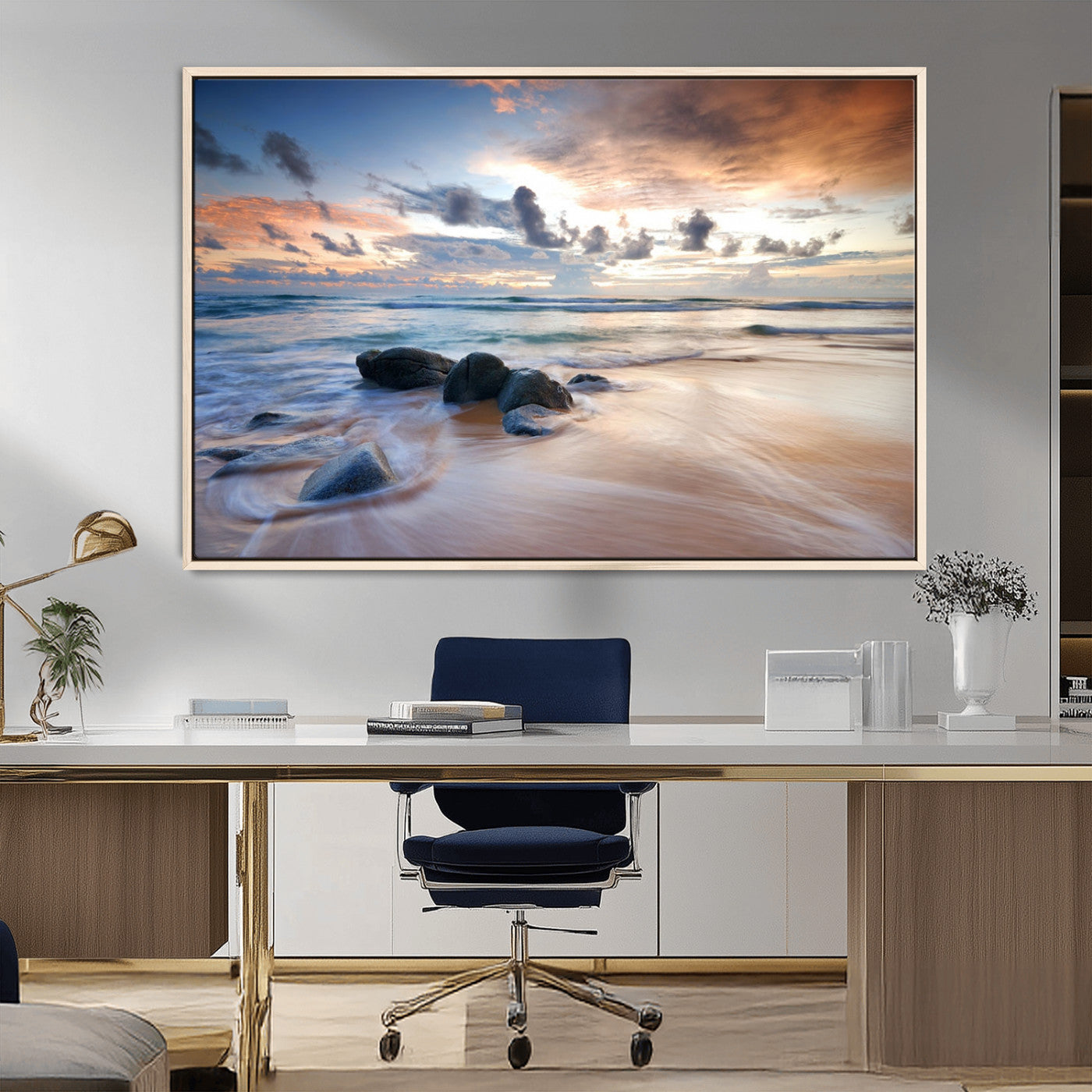 MGV-FC-36X24 - Serene Weather On The Beach Wall Art Canvas Print