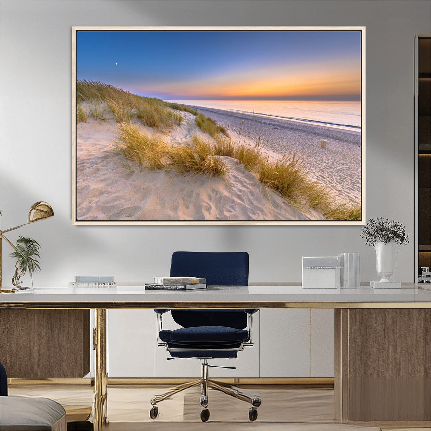 79397-MGV-FC-36X24_Natural-Sunrise On The Beach Wall Art Canvas Print