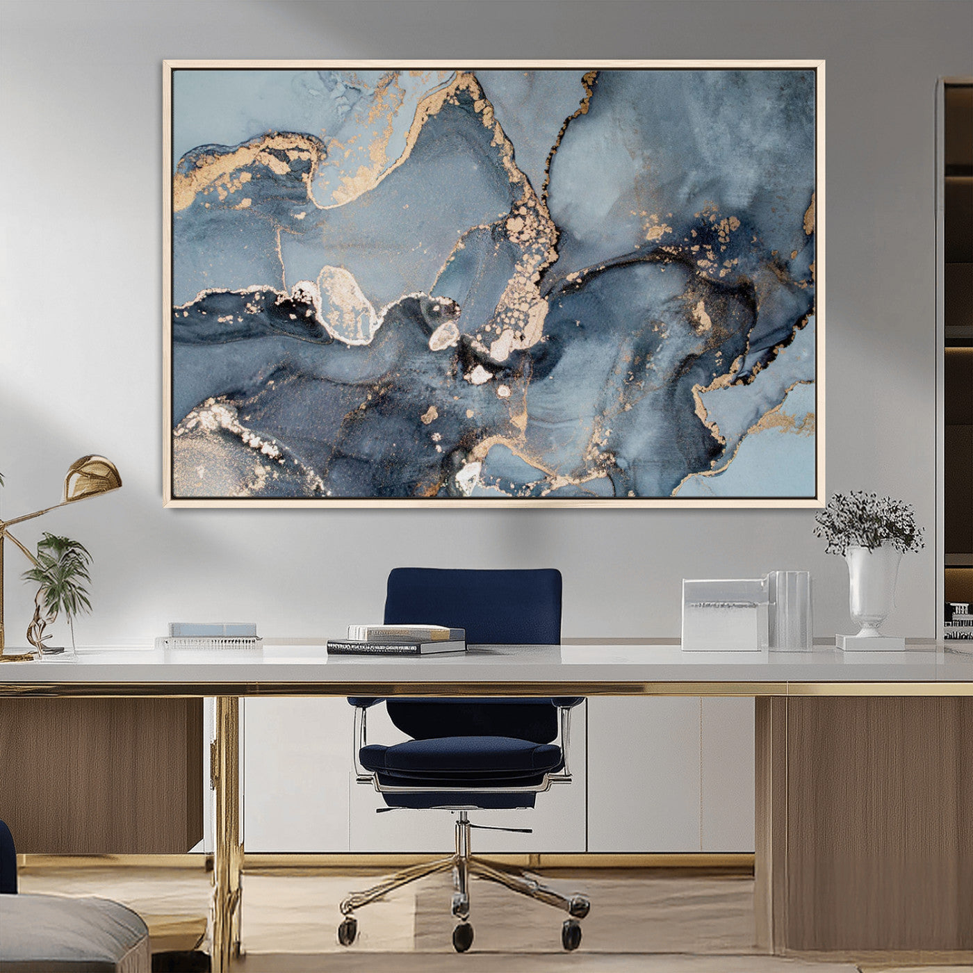 MGV-FC-36X24 - Multipanel Marble Fluid Effect Wall Art Abstract Canvas Wall Art Print
