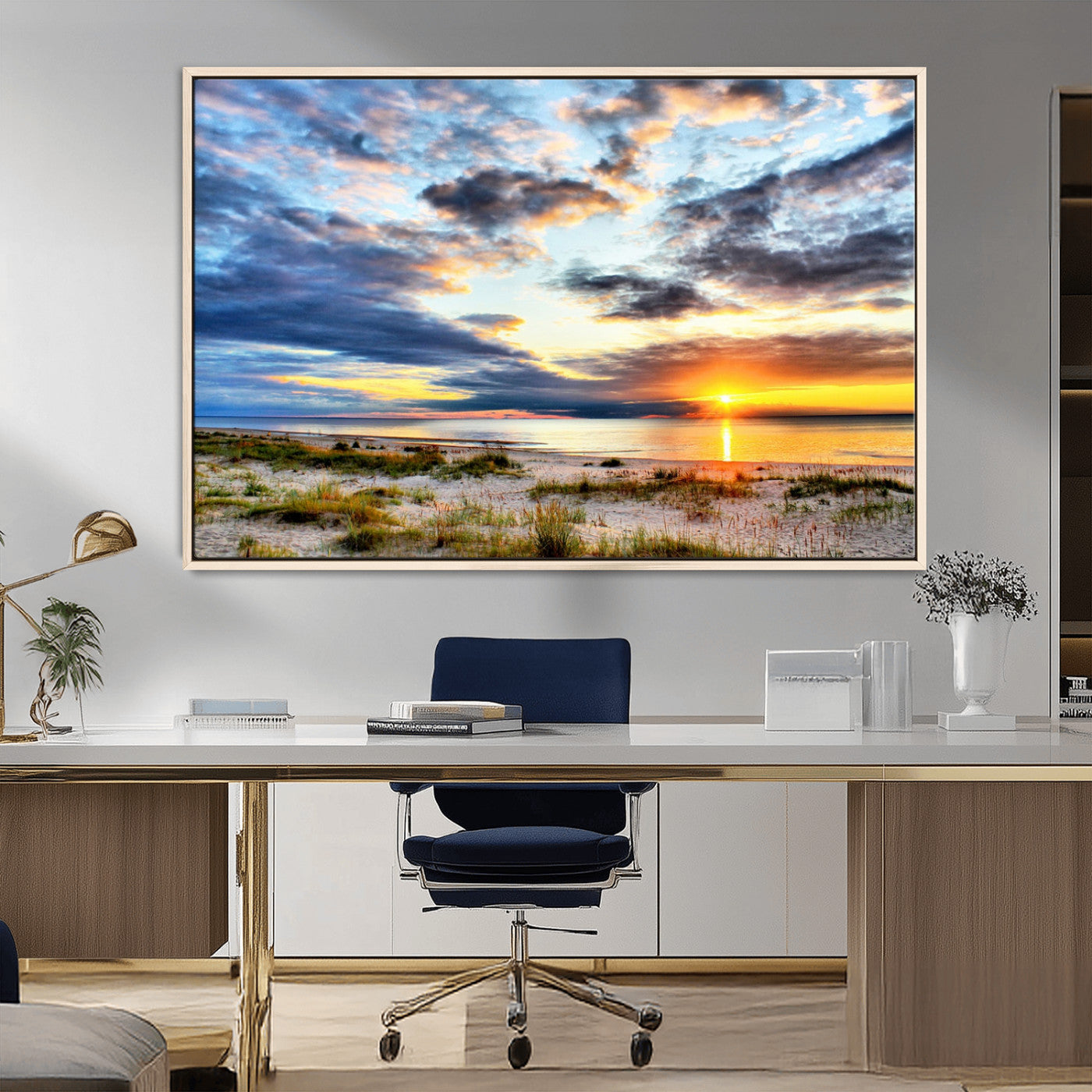 MGV-FC-36X24 - Sunset On The Ocean Wall Art Canvas Print
