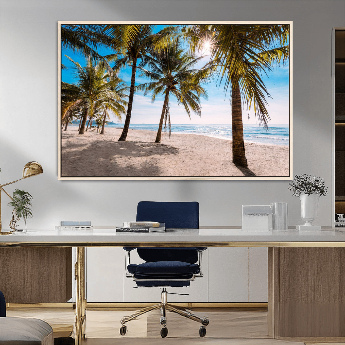 MGV-FC-36X24 - Palm Beach Tropical Island Wall Art Canvas Print