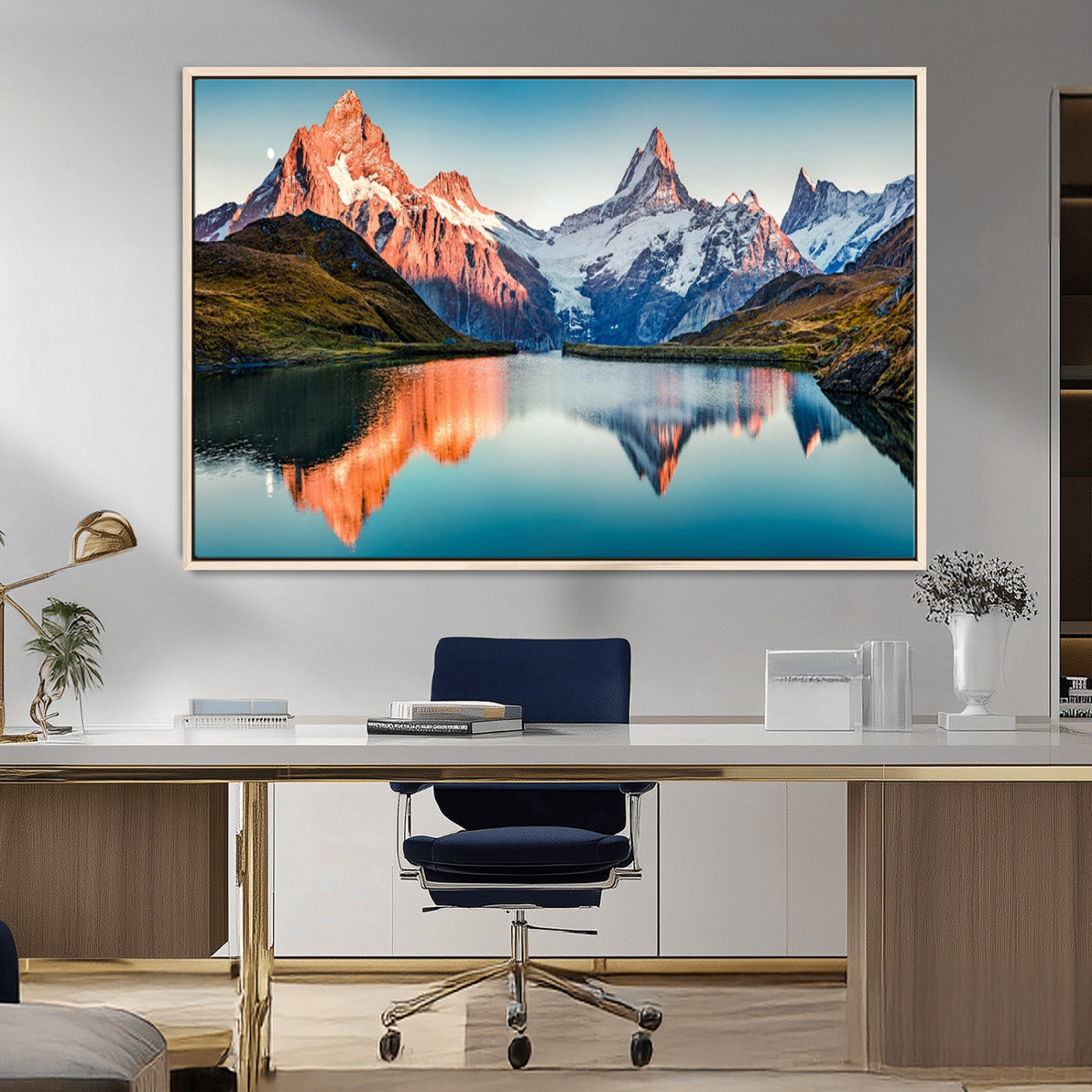 MGV-FC-36X24 - Landscape Mountain and Lake View Wall Art Canvas Print