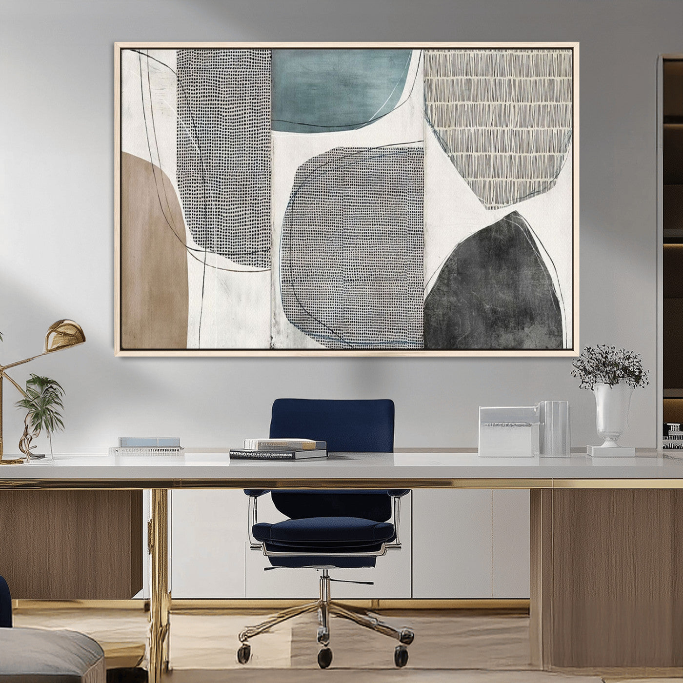 MGV-FC-36X24 - Canvas Print Wall Art Abstract Art Boho, Framed Boho Decor Canvas Print