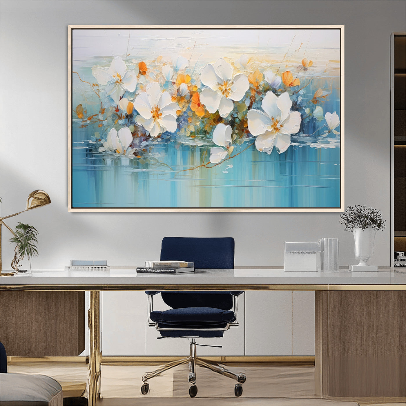 MGV-FC-36X24 - Abstract Flower Wall Art Canvas Print