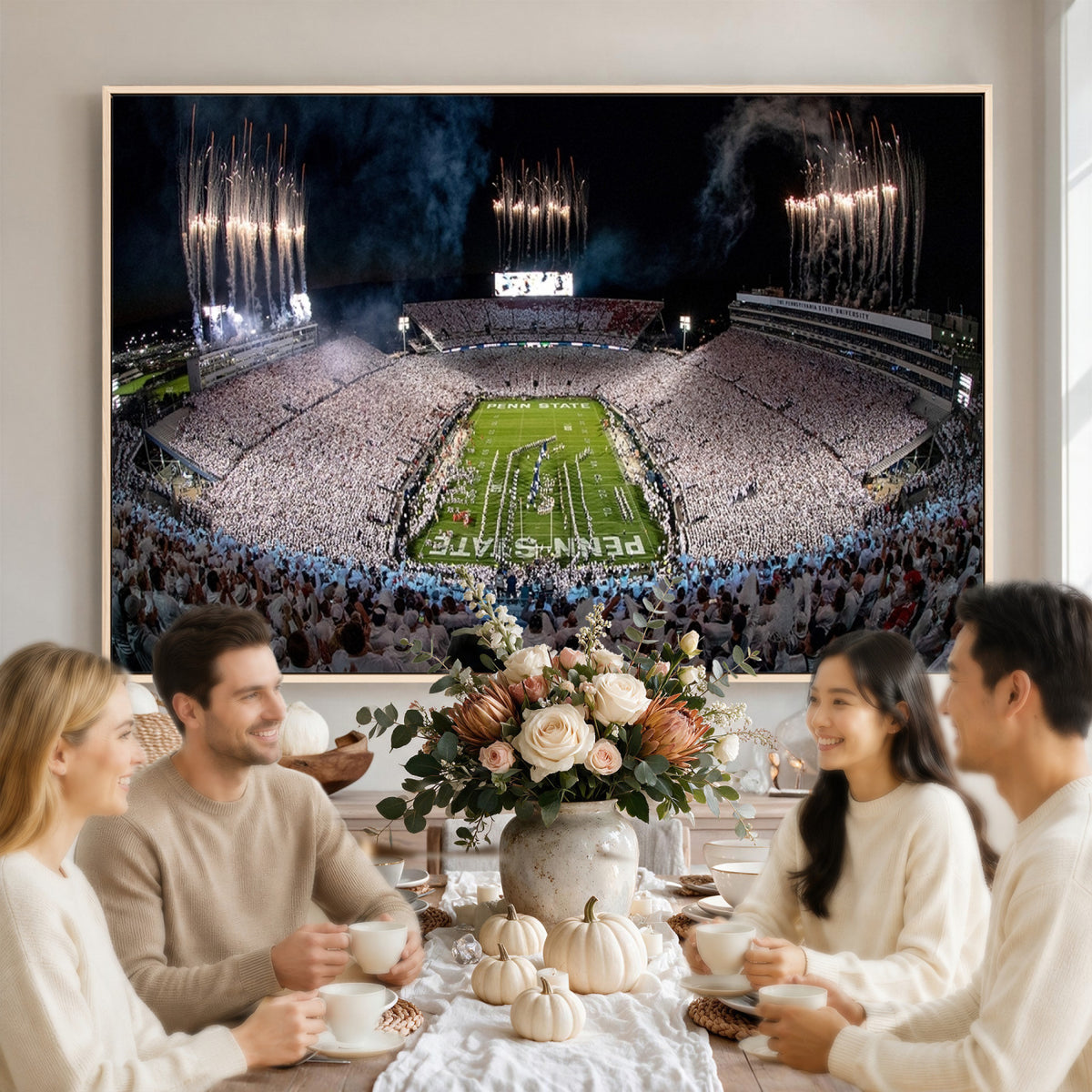 11391-MGV-CV-36X24 - Penn State Football Wall Art Canvas Print