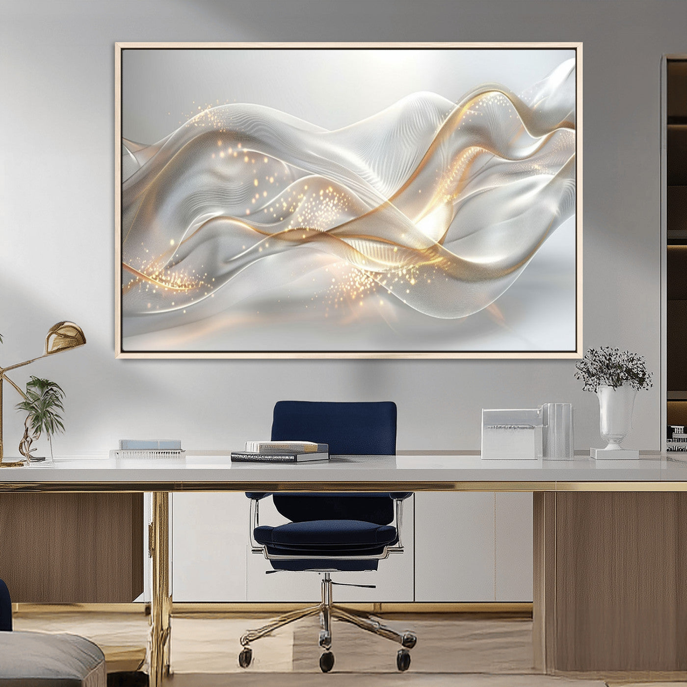 Lines2-MGV-FC-36X24_Natural-Abstract art Grey and Gold Lines Wall Art
