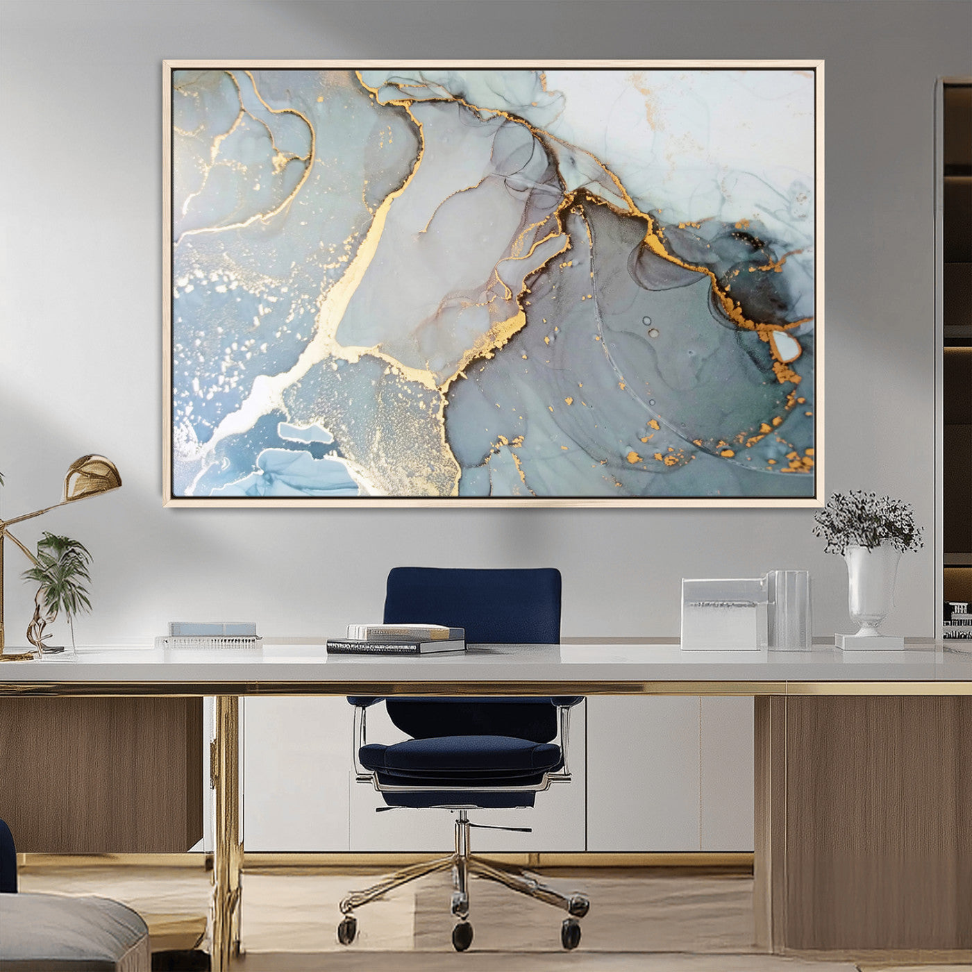 -Large Abstract Marble Wall Art Canvas Print for Living Room and Farmhouse Decor